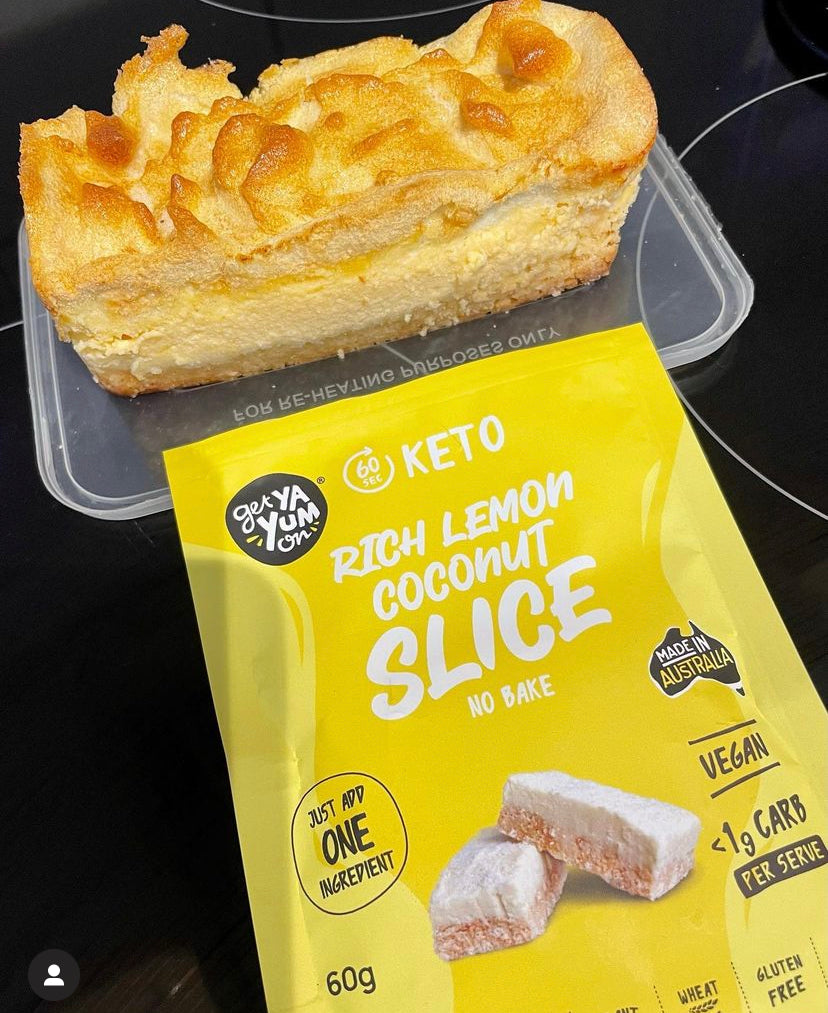 Rich Lemon Coconut Slice 60g - NO BAKE