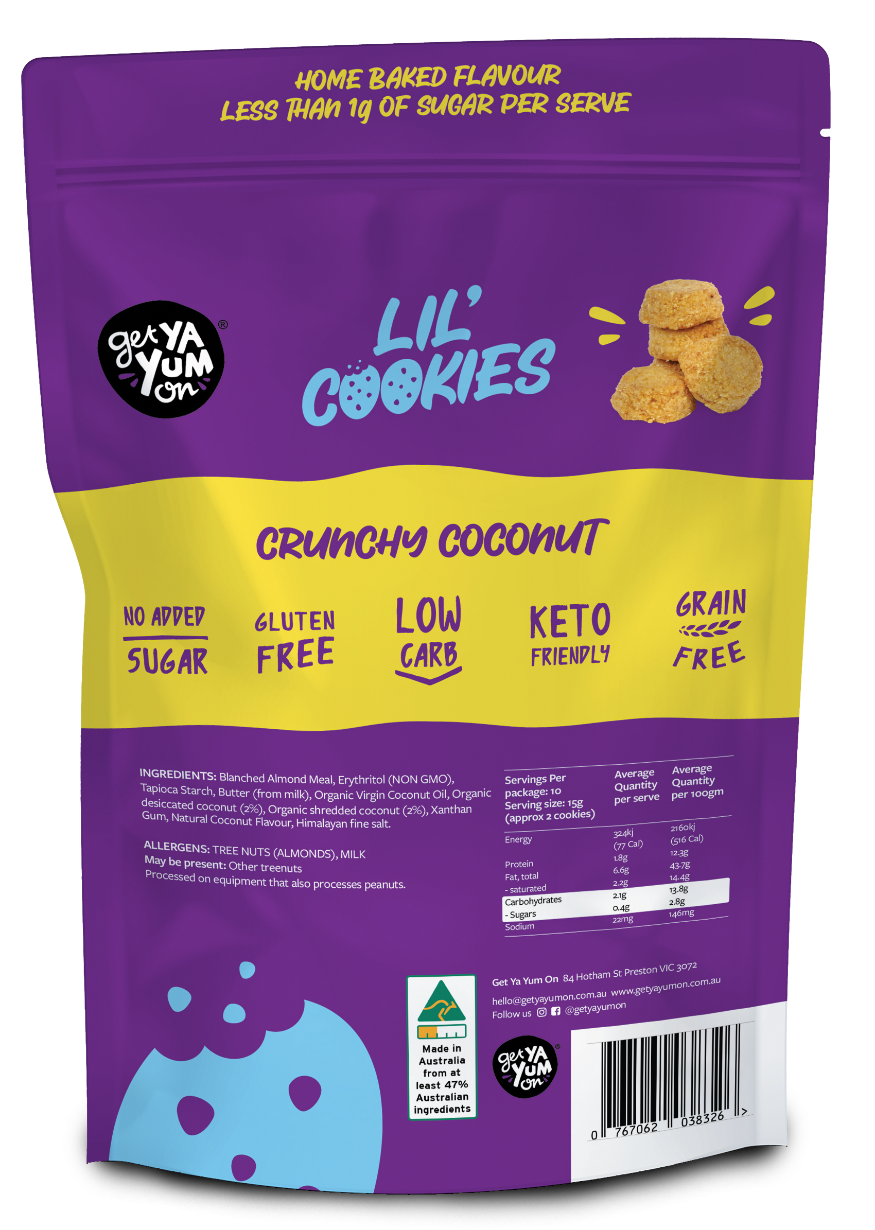 Lil' Cookies Crunchy Coconut - SHAREPACK 150g