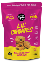 Load image into Gallery viewer, Lil&#39; Cookies Salted Caramel Choc Chip SHAREPACK 150g
