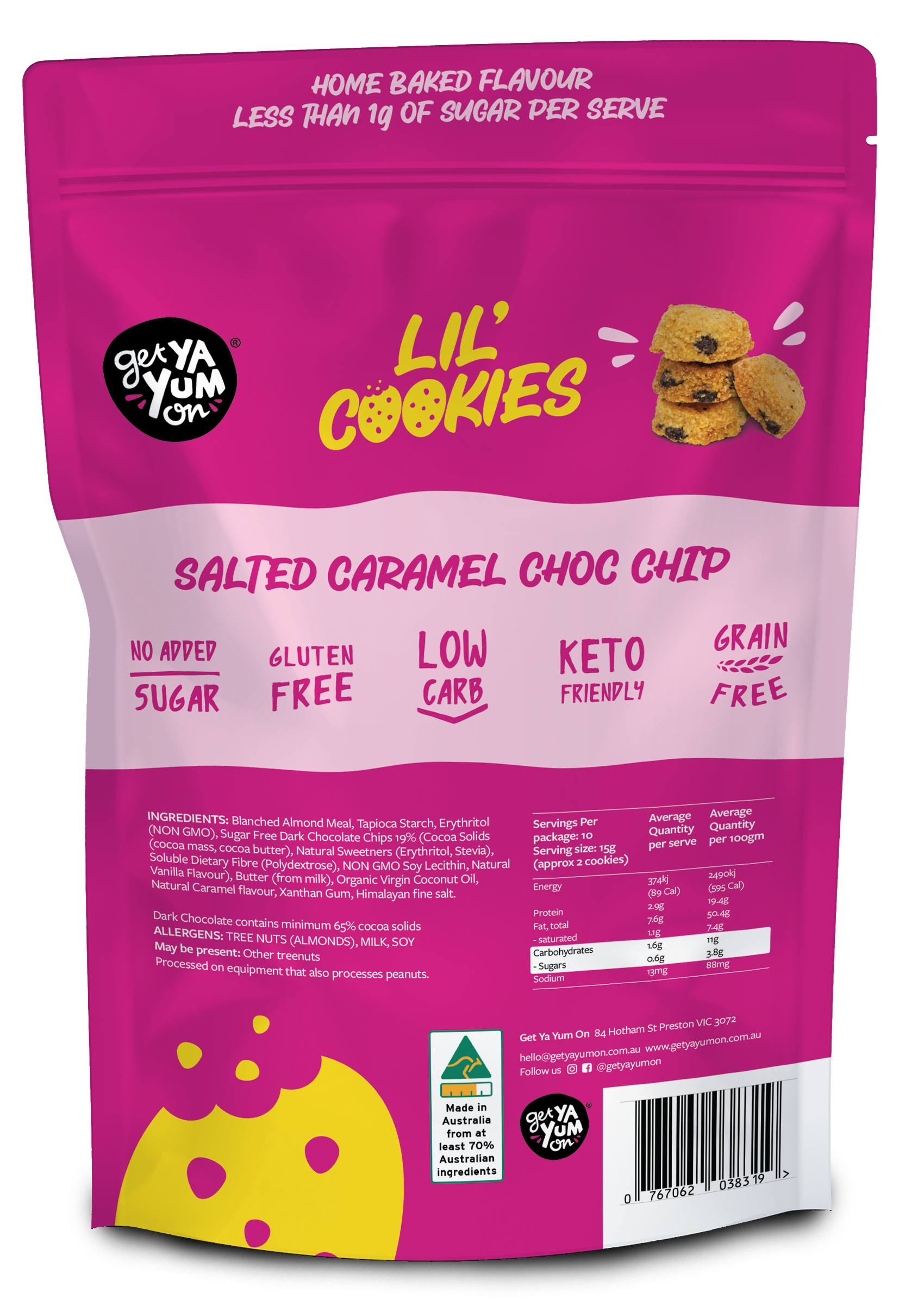 Lil' Cookies Salted Caramel Choc Chip SHAREPACK 150g