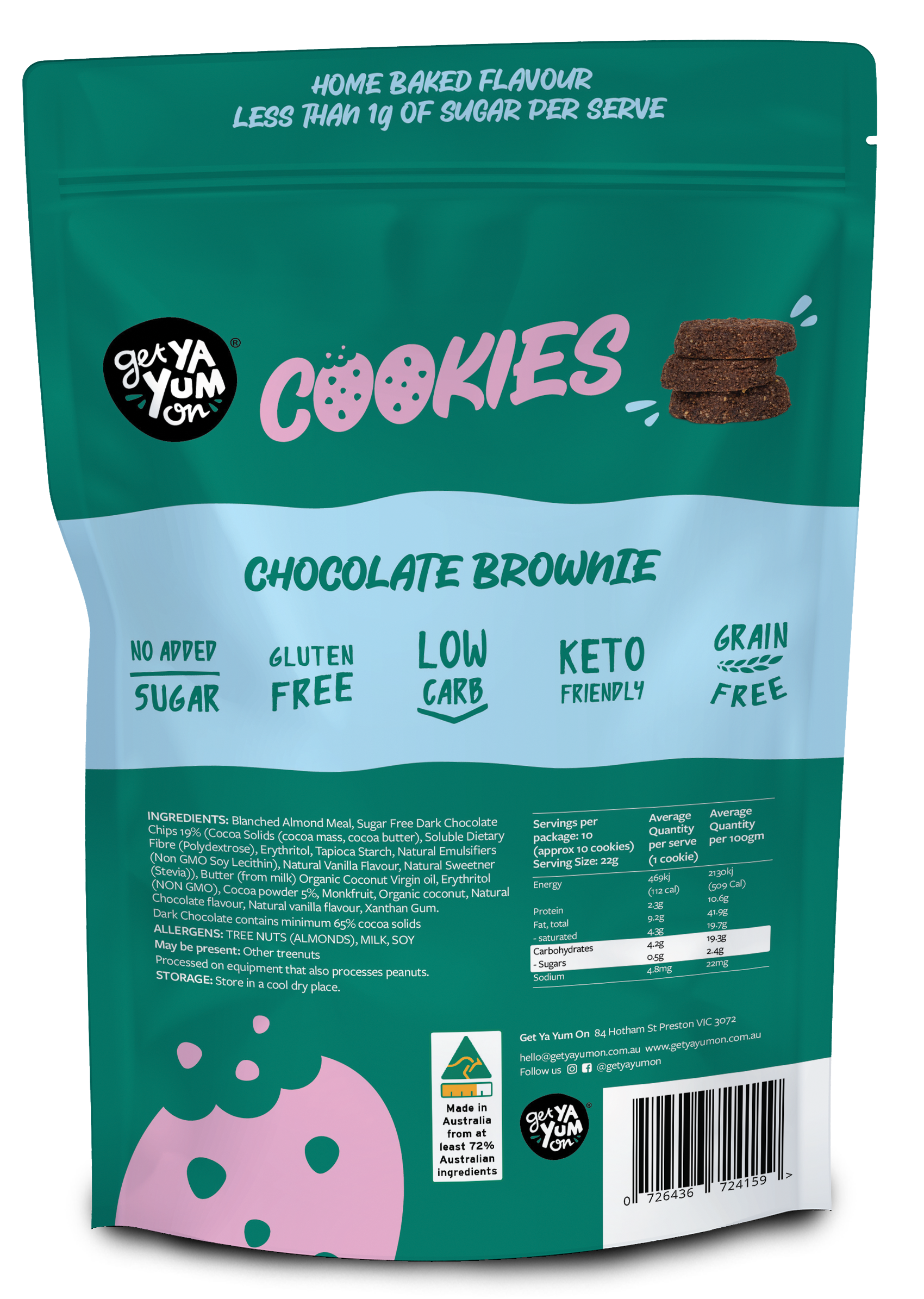 BIGGER Cookies Chocolate Brownie (NEW Sharepack Size!) 220g