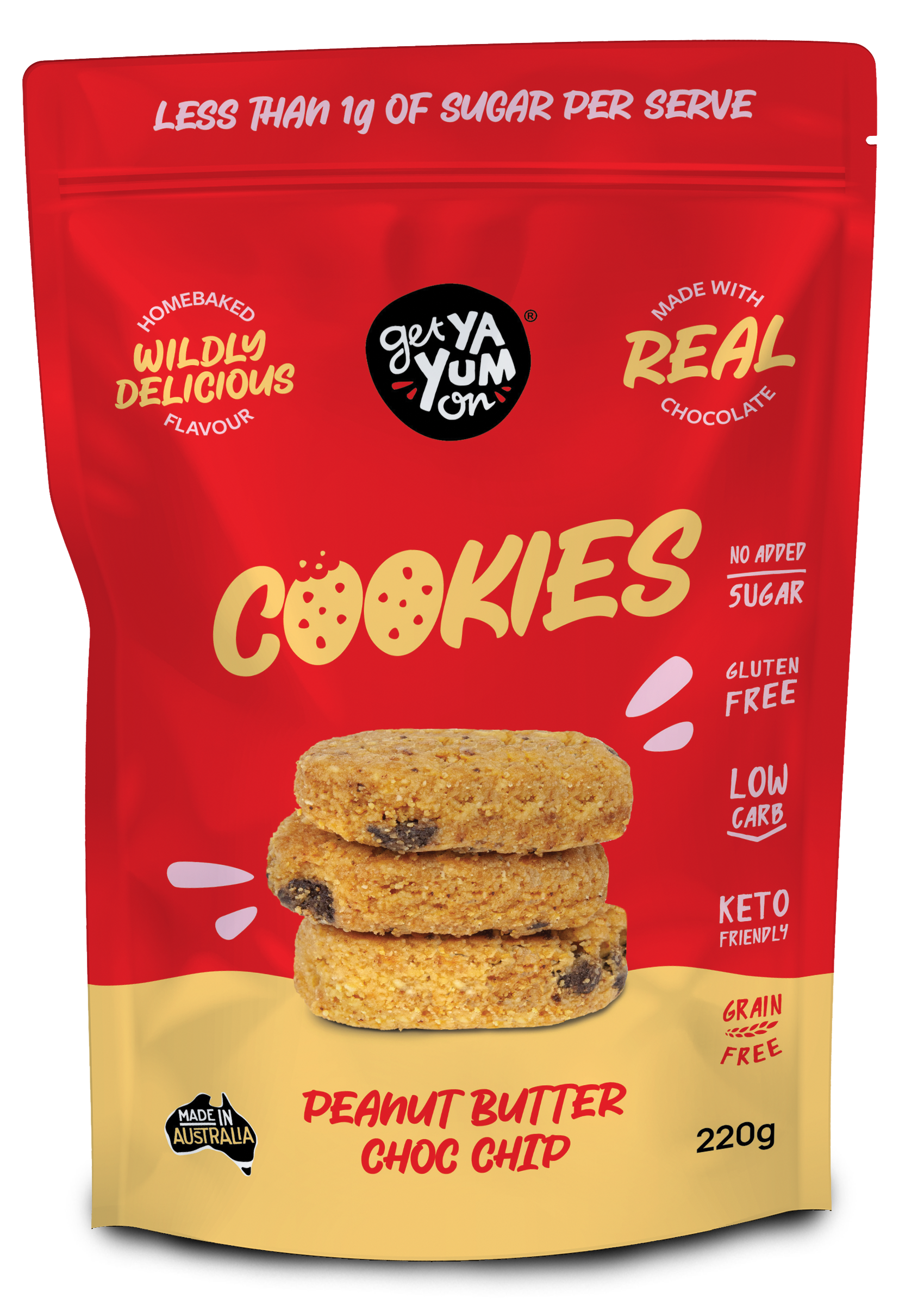 BIGGER Cookies Peanut Butter Choc Chip (NEW Sharepack Size!) 220g