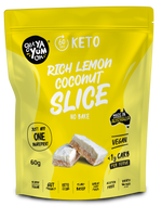 Load image into Gallery viewer, Rich Lemon Coconut Slice 60g - NO BAKE
