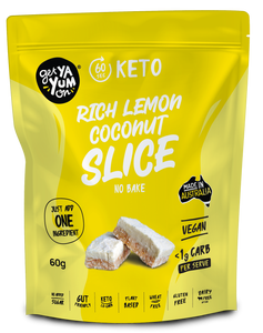 Rich Lemon Coconut Slice 60g - NO BAKE