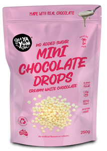 No Sugar Added Mini White Chocolate Drops 250g
