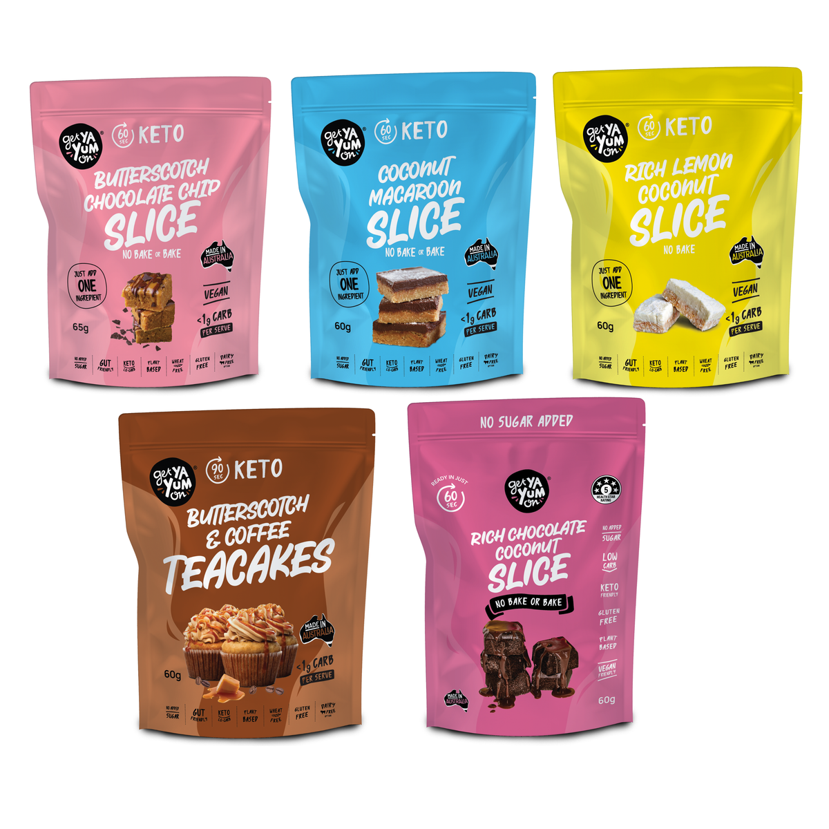 Sweet Sampler Bundle 305g (5 mixed PACK) – GetYaYumOn