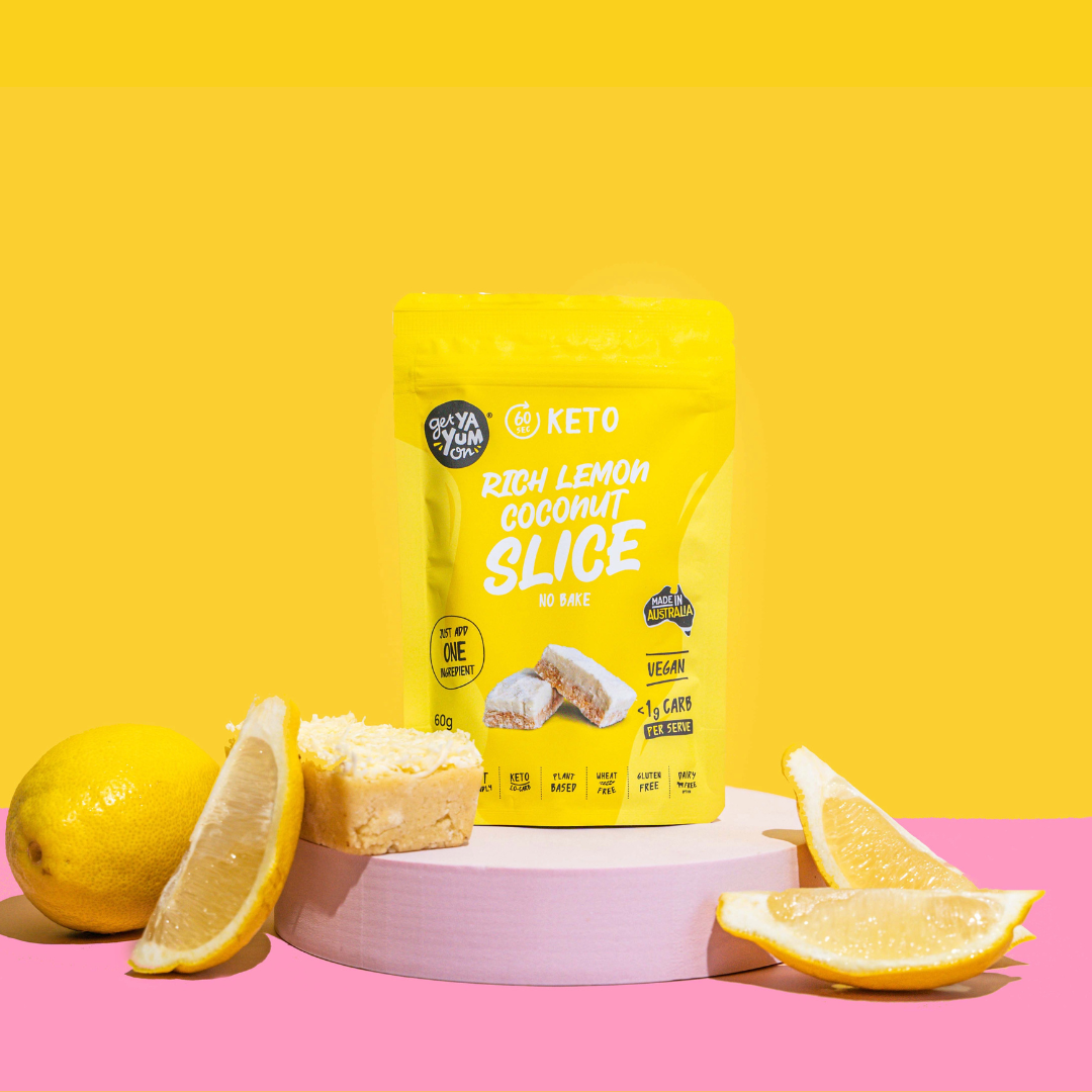 Rich Lemon Coconut Slice 60g - NO BAKE