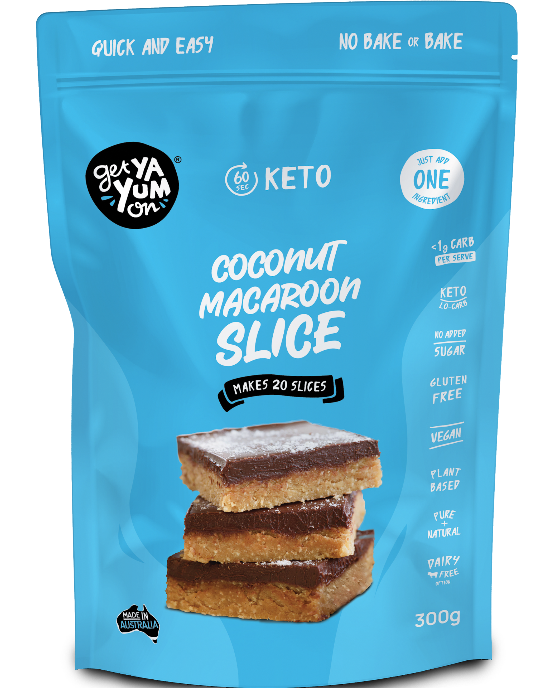 COCONUT MACAROON SLICE 300g  - NO BAKE OR BAKE (5 X Mug Mix VALUE PACK!)