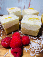 Load image into Gallery viewer, Rich Lemon Coconut Slice 60g (5 PACK)
