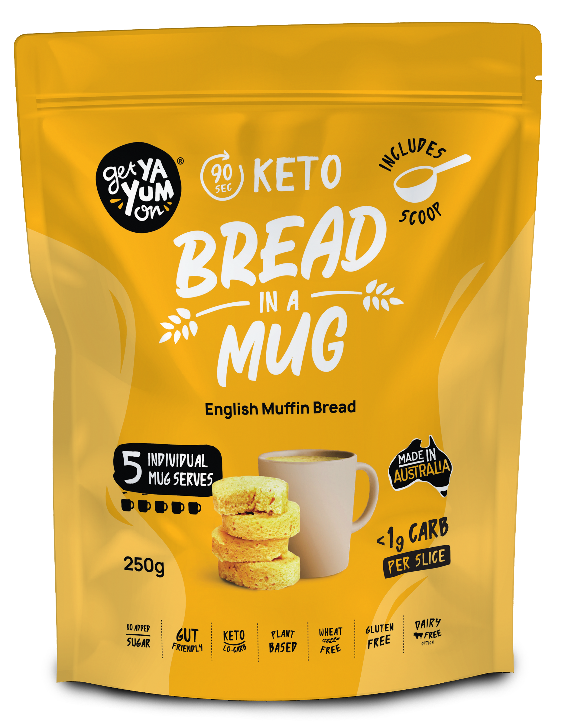 ENGLISH MUFFIN 250gm (5 X Mug Mix VALUE PACK (with scoop!)