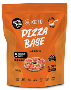 PIZZA BASE - Herb & Garlic 300gm (5 x Mug Mix VALUE PACK (with scoop!)