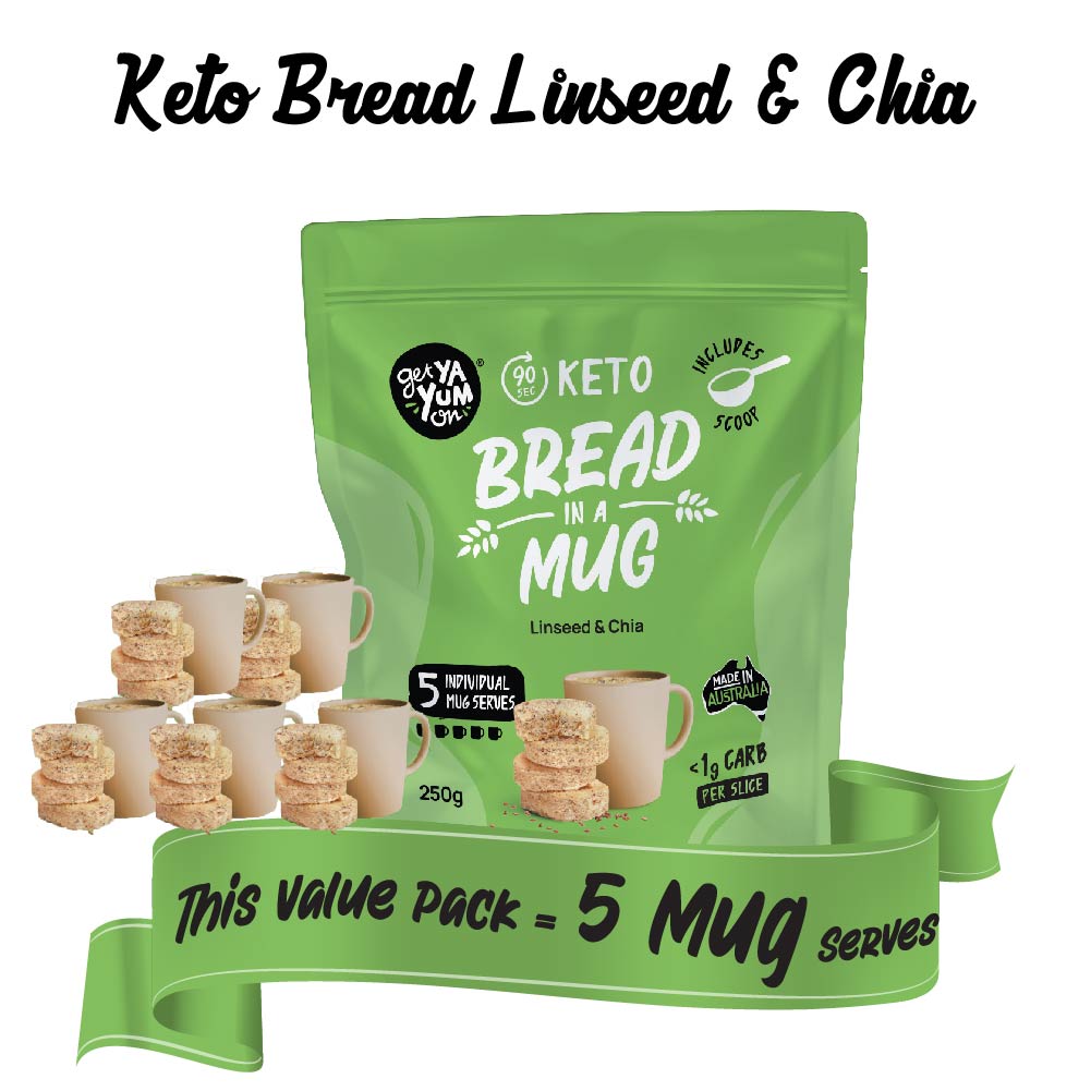 LINSEED CHIA 250gm (5 X Mug Mix VALUE PACK with scoop!)