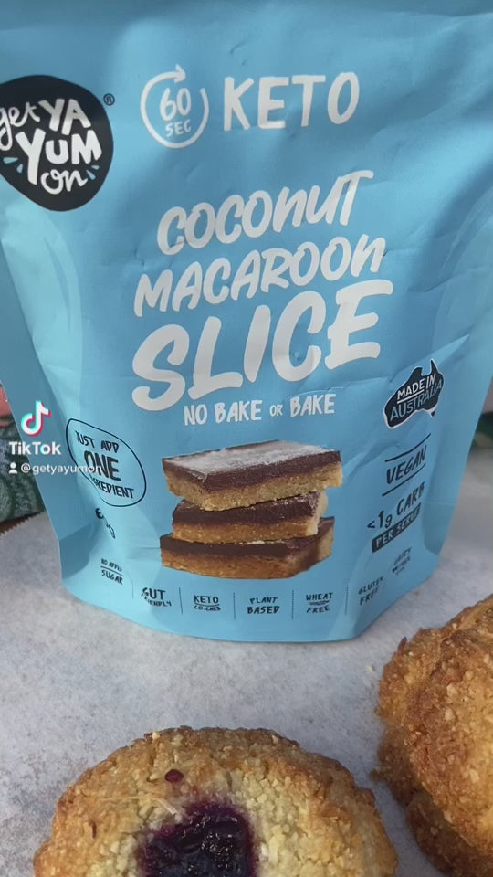 Coconut Macaroon Slice 60g  - NO BAKE OR BAKE